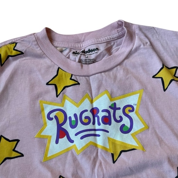 Nickelodeon Rugrats Womens Graphic T-Shirt with Stars Size Medium - Picture 2 of 6